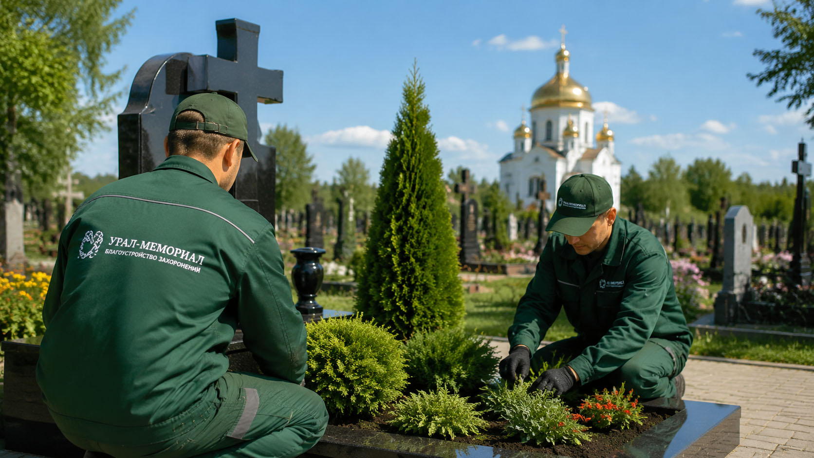 Услуги по озеленению мемориальных комплексов