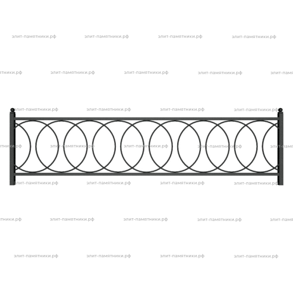 Ограда металлическая № 36