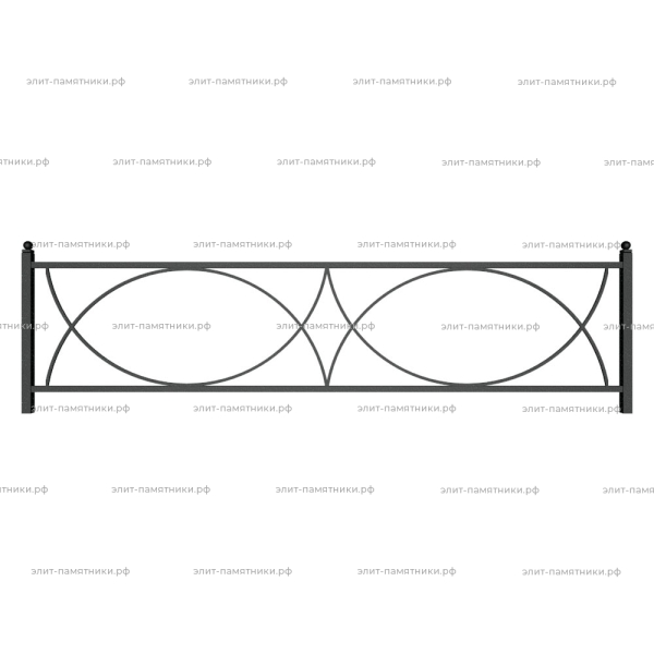 Ограда металлическая № 21