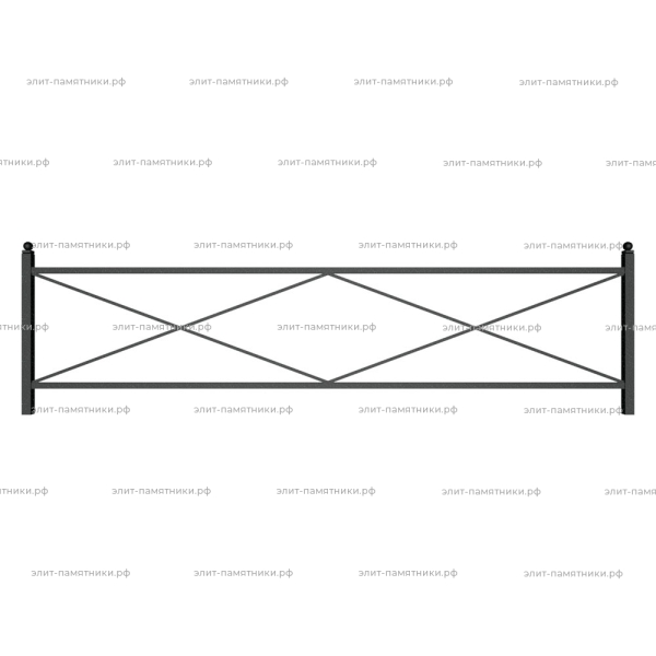 Ограда металлическая № 6