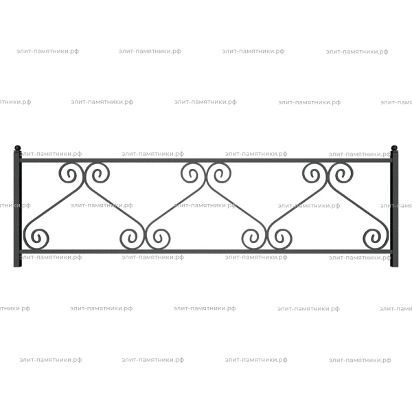 Ограда металлическая № 24