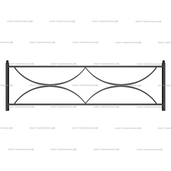 Ограда металлическая № 13