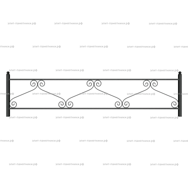 Ограда металлическая № 23