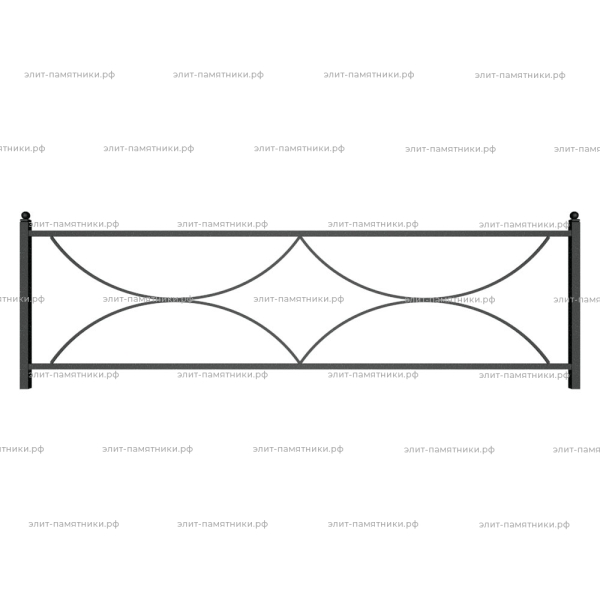 Ограда металлическая № 12