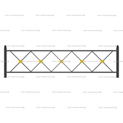 Ограда металлическая № 8