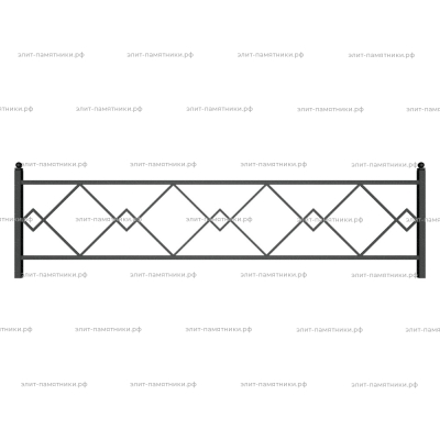 Ограда металлическая № 38