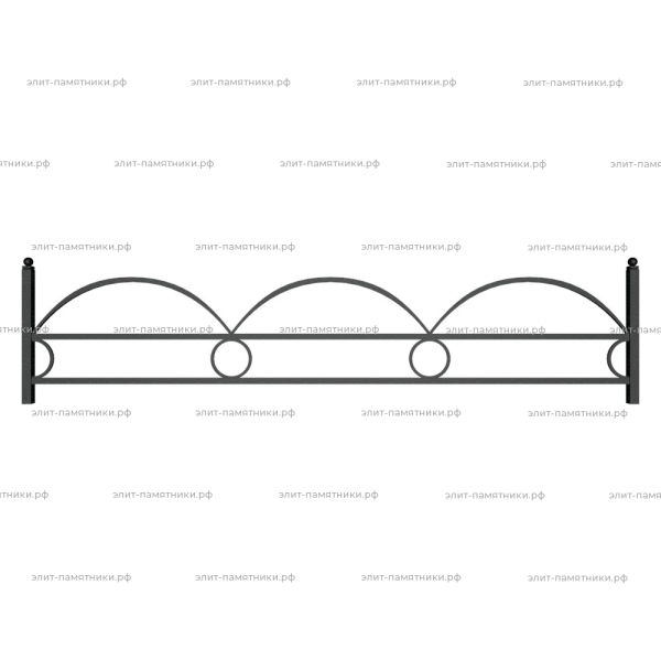 Ограда металлическая № 14