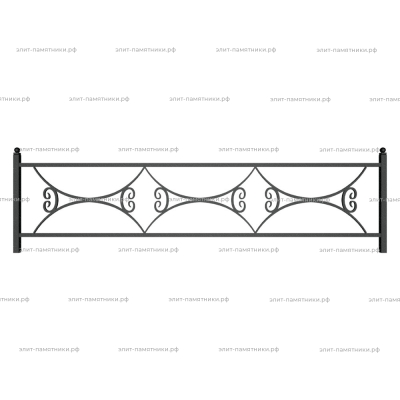 Ограда металлическая № 16