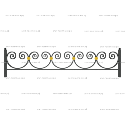 Ограда металлическая № 25