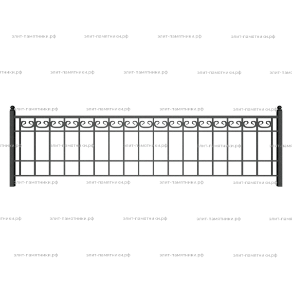 Ограда металлическая № 17