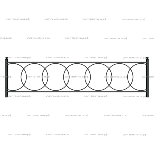 Ограда металлическая № 37