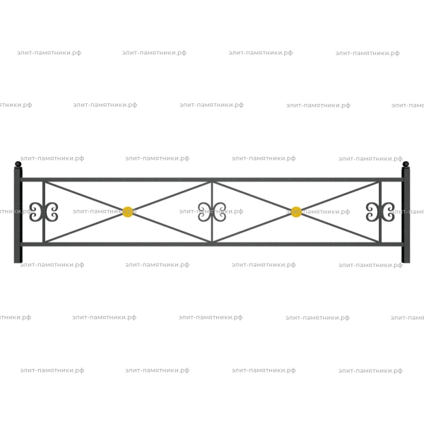 Ограда металлическая № 10