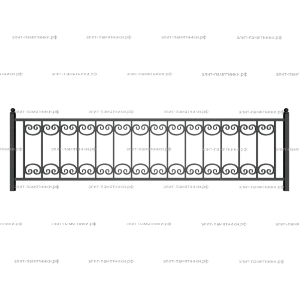 Ограда металлическая № 33