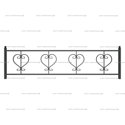 Ограда металлическая № 22