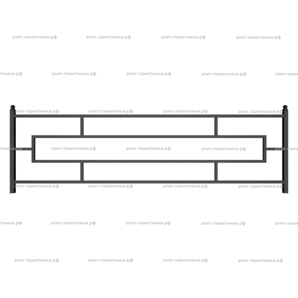 Ограда металлическая № 4